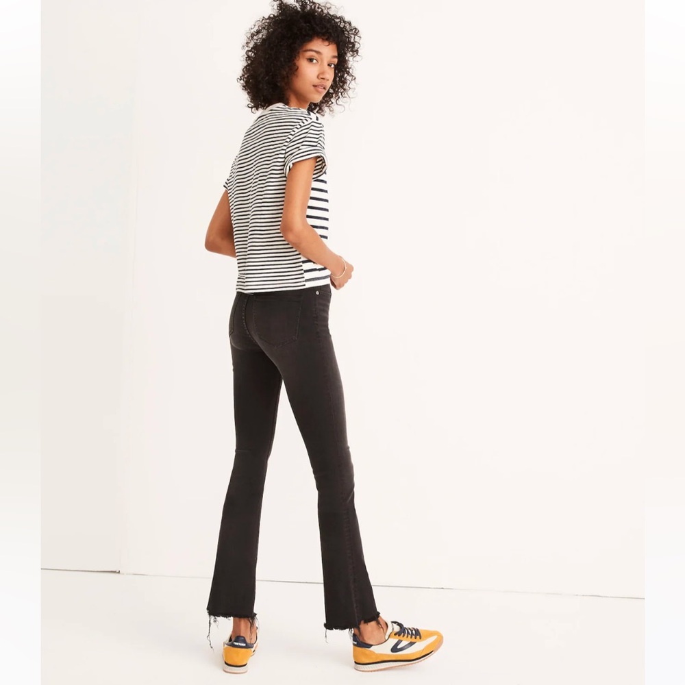 MADEWELL Cali Demi-Boot Jeans in Berkeley Black: Chewed-Hem Edition